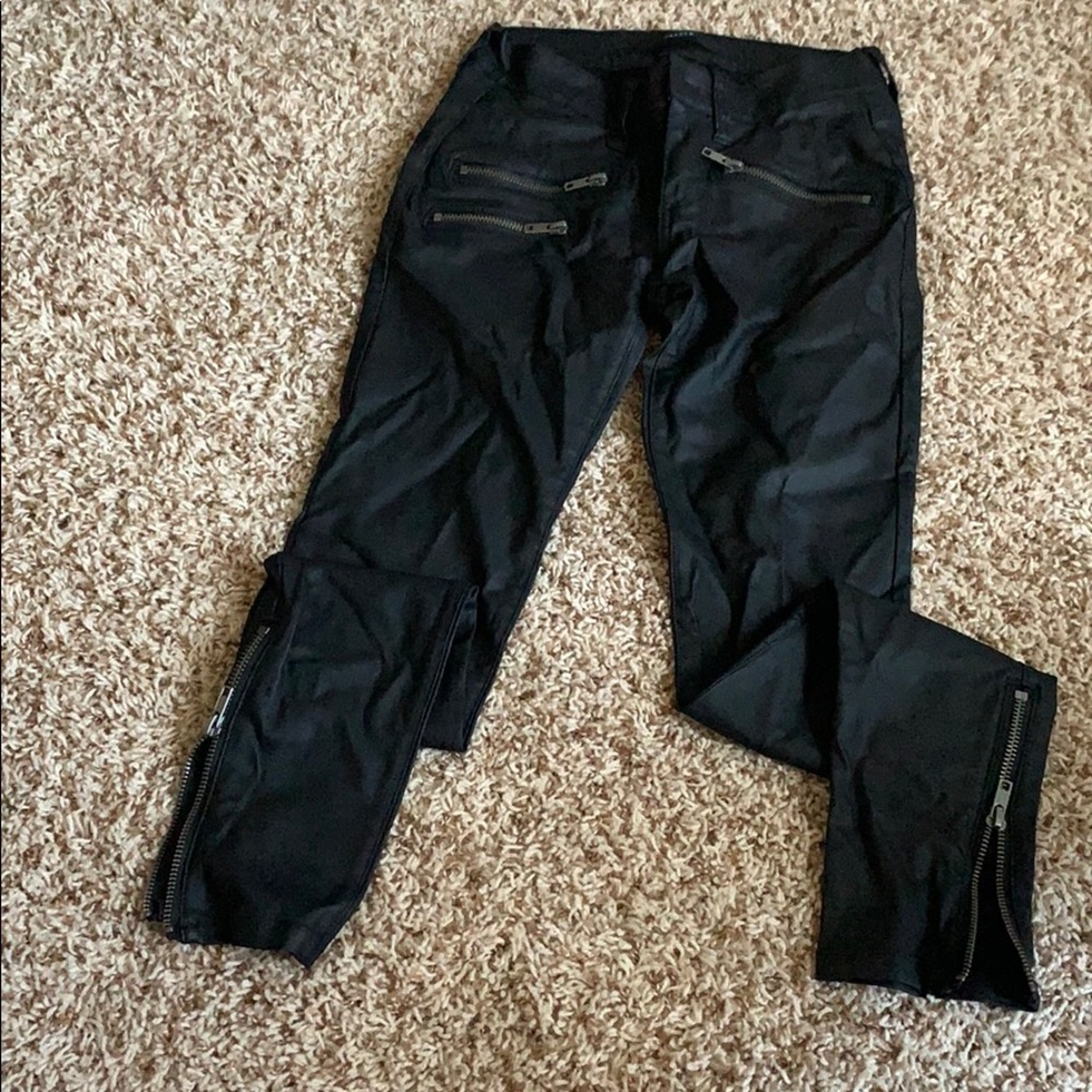 Leather look pants